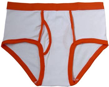 Retro Brief // White & Orange (X